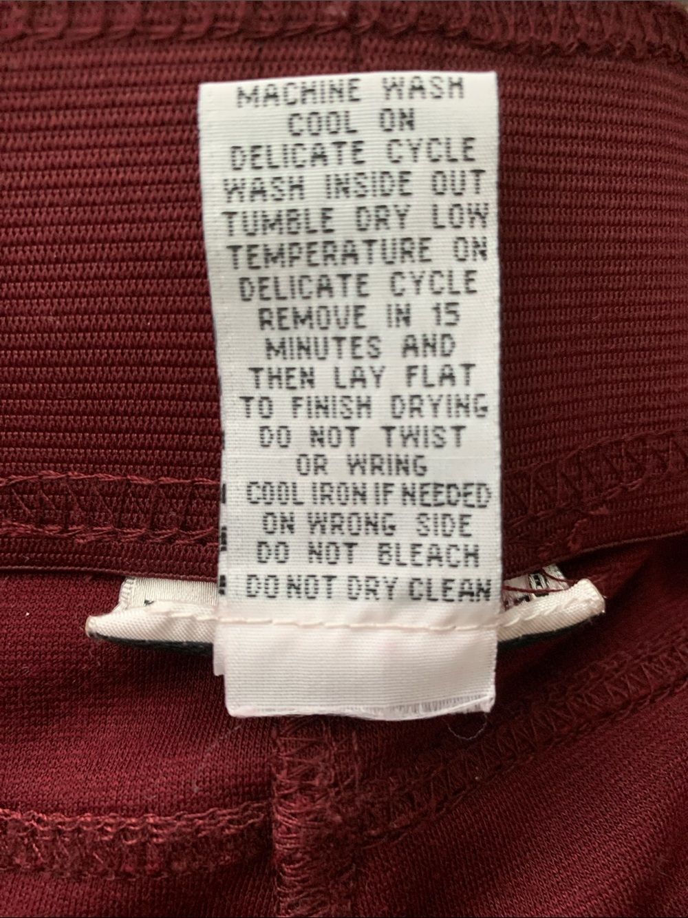 Rebecca Malone Women's Pull-On Straight Leg Pants in Burgundy Size XL - Picture 8 of 8